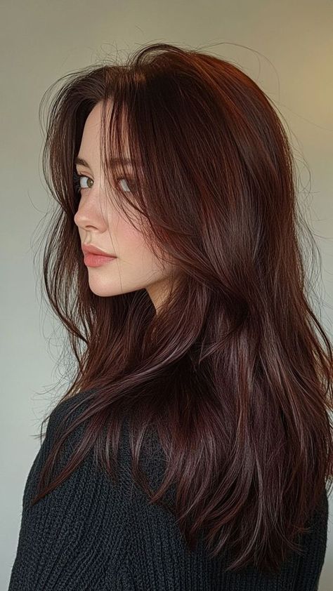 Dark Dark Auburn Hair, Dark Hair Fall Colors, Tones Of Brown Hair Shades, Brown Colorful Hair, Hair Color One Color, Dark Red Brown Hair Color Brunettes, Short Dark Brown Hair Styles, Rich Brown Hair Colors, Hair Shades Of Brown