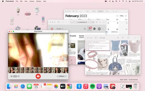 Photobooth Macbook Aesthetic, Macbook Template, Macbook Desktop Ideas, Macbook Homescreen Layout, Aesthetic Mac Wallpaper, Mac Homescreen, Macbook Layout, Macbook Customization, Laptop Layout