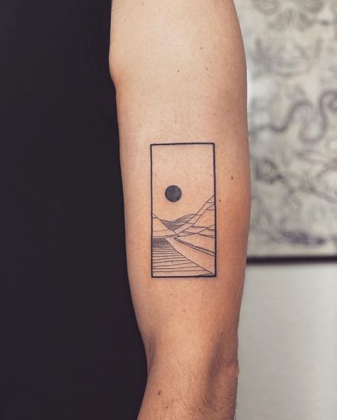 Tattoo In Box Idea, Rectangle Tattoo Design, Square Tattoos, Geometric Tattoo Men, Victor Tattoo, Rectangle Tattoo, Cute Elephant Tattoo, Box Tattoo, Square Tattoo