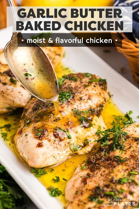 Garlic Butter Baked Chicken Breast, Baked Garlic Chicken Recipes, Garlic Butter Chicken And Broccoli, Baked Chicken Oven, Garlic Butter Chicken Oven, Garlic Chicken Bake, Chicken Fillet Recipes Easy Oven, Garlic Butter Chicken Breast, Baked Chicken In Sauce