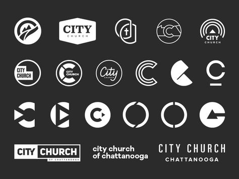 City Church Outtakes                                                                                                                                                      More Church Logo Inspiration, Church Logo Design, Mandala Logo, Church Branding, Charity Logos, Co Logo, Church Graphics, Church Logo, Branding Process