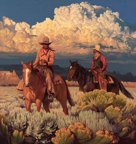 Mark Maggiori, Cassandra Calin, Cowboy Photography, Black Cowboys, Western Artwork, Wilde Westen, Western Paintings, Cowboys And Indians, West Art