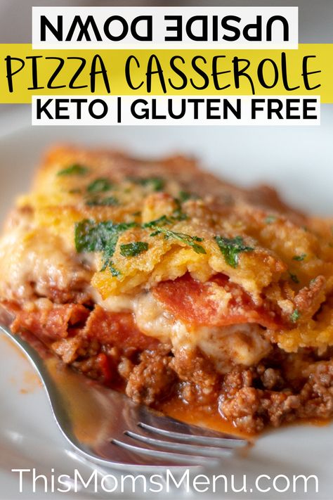 Upside Down Pizza, Low Carb Marinara, Keto Casserole, Pizza Casserole, Low Carb Diets, Keto Ideas, Quick Weeknight Meals, Low Carb Dinner, Perfect Family