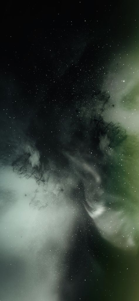 Clouds And Stars, Dark Green Wallpaper, Green Galaxy, Dark Green Aesthetic, Iphone Wallpaper Images, Galaxy Phone Wallpaper, Wallpaper Space, Graphic Wallpaper, Backgrounds Phone Wallpapers