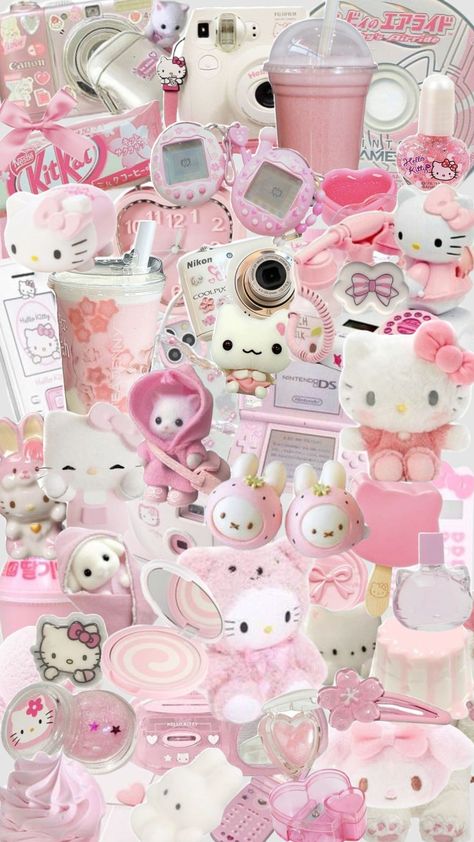 hello kitty pinkcore clutter background wallpaper ‧₊˚🩷✩ ₊˚🎀⊹♡ #pink #pinkcore #coquette #hellokitty #hellokittyaesthetic #sanrio #kawaii #cute #pastel #hellokittycore #wallpaper #background Cute Hello Kitty Wallpaper Pink, Coquette Hello Kitty Wallpaper, Cute Hello Kitty Wallpaper Iphone, Hello Kitty Collage Wallpaper, Pink Wallpaper Tablet, Sanrio Wallpaper Aesthetic, Hello Kitty Pink Wallpaper, Hellokittycore Wallpaper, Kawaii Core Aesthetic