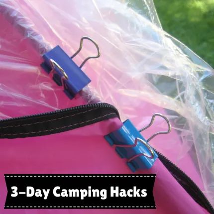 3-Day Camping Hacks | The 3-Day Blog Tent Hacks, Eurostar Train, Zelt Camping, Family Tent Camping, Day Camp, Camping Checklist, Camping Supplies, Camping Outfits, Camping Backpack