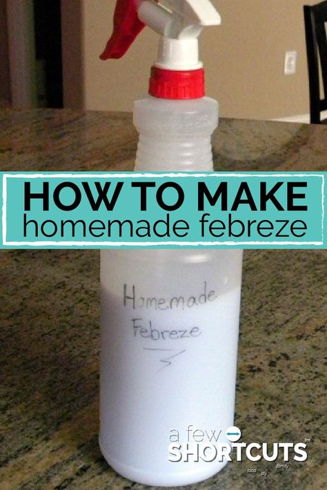 Febreze Spray, Diy Febreze, Homemade Febreze, Homemade Air Freshener, Homemade Cleaning Supplies, Fabric Refresher, Accessories For Home, Fabric Freshener, Diy Cleaning Solution