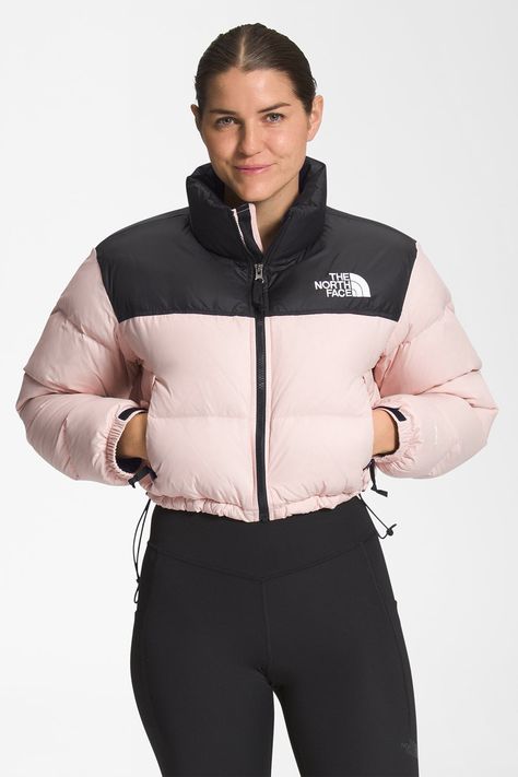 Pink puffer jacket outfit