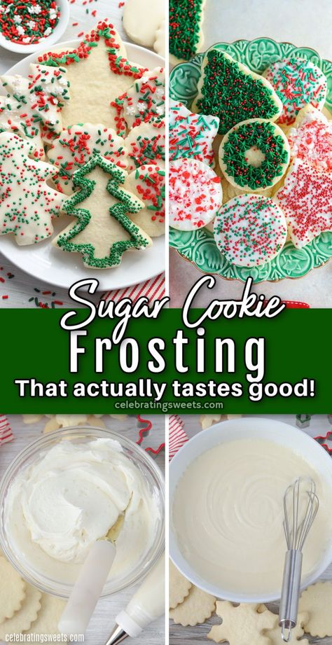 Sugar Cooking Frosting Recipe, Best Christmas Cookie Icing Recipe, Beat Sugar Cookie Recipe For Decorating, Cutout Frosting Recipe, Celebrating Sweets Sugar Cookie Frosting, Small Batch Sugar Cookie Frosting, Sugar Cookie Frosting Recipe Without Corn Syrup, White Frosting For Cookies, Daphne Oz Sugar Cookies