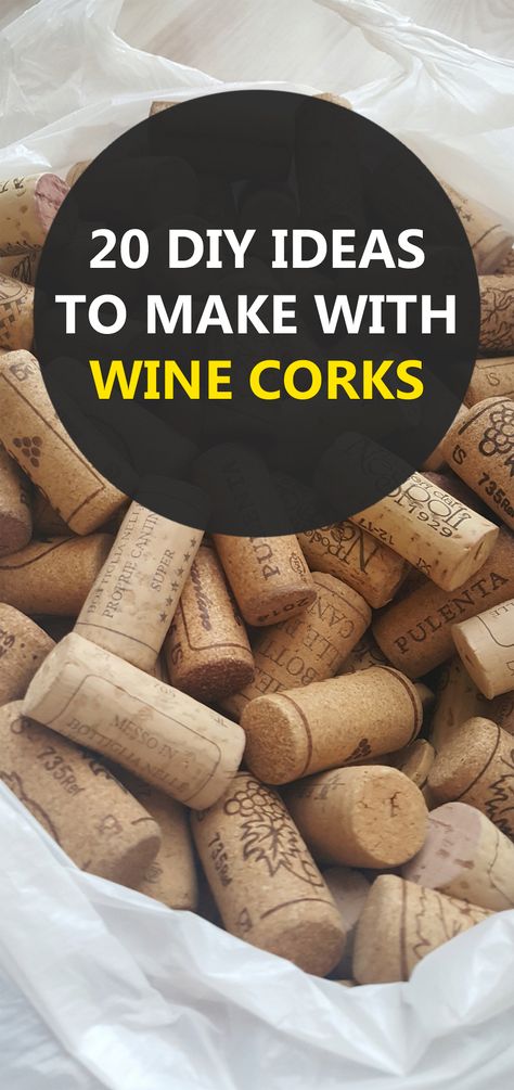 20 DIY Ideas to Make With Wine Corks Diy Cork Board With Wine Corks, Cork Tops Ideas, Cork Design Ideas, Upcycle Wine Corks, Wine Cork Design Ideas, Crafts To Make With Wine Corks, Wine Cork Tables, Beach Cork Crafts, What To Do With Wine Corks Ideas