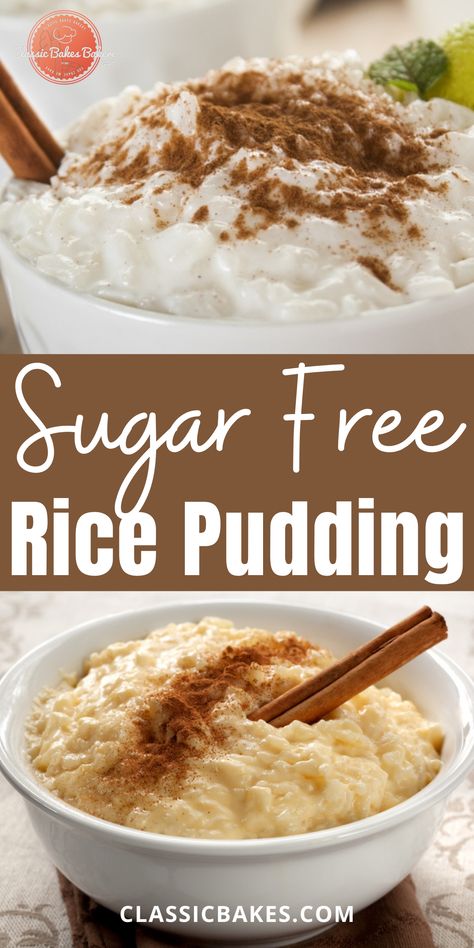 Sugar-Free Rice Pudding is a great snack option for those avoiding sugar. We have added low-fat milk and a delicious mix of spices, all sweetened with Stevia drops. If you're a rice pudding lover but want to reduce your sugar intake, this is your recipe. We hope you enjoy this recipe for Sugar-Free Rice Pudding and share it with friends and family. Sugar Free Rice Pudding Recipe, Stevia Recipes, Rice Pudding Recipe, Sugar Free Baking, Sugar Free Recipes Desserts, Sugar Free Pudding, Sugar Recipes, Best Diet Foods, Baking Powder Uses