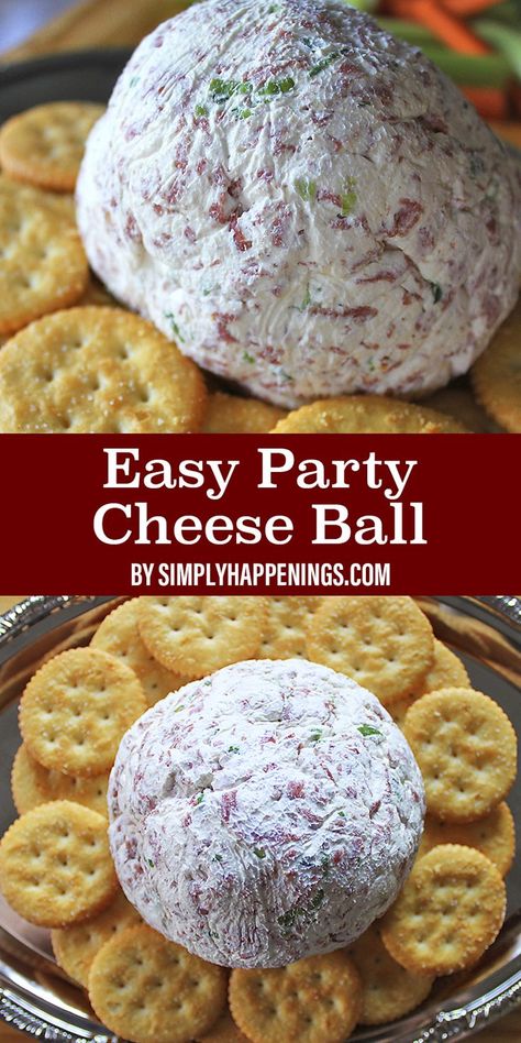 Cheese Ball Bacon, Chip Beef Cheeseball, Ham And Cheese Ball Recipe, Dried Beef Cheese Ball, Party Cheese Ball, Beef Cheese Ball, Bacon Ranch Cheese Ball, Ranch Cheese Ball, Cheese Ball Recipes Easy