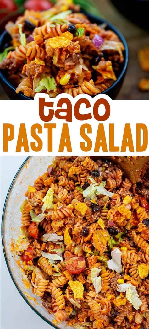 Creamy Taco Pasta, Mexican Pasta Salad, Summer Pasta Salad Recipes, Taco Pasta Salad, Mexican Pasta, Cold Pasta Salad Recipes, Summer Eats, Taco Salad Recipes, Easy Pasta Salad Recipe