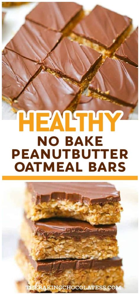 Healthy Chocolate Peanut Butter Oatmeal Bars Apple Peanut Butter Oatmeal Bars, Healthy Oatmeal Peanut Butter Chocolate Chip Breakfast Bars, Gluten Free Peanut Butter Oatmeal Bars, Peanut Butter Oatmeal Squares, Oats Honey Peanut Butter Bars, Homemade Peanut Butter Bars Healthy, Quick Oats Bars, Peanut Butter Oat Bar, Oat Peanut Butter Bars Healthy