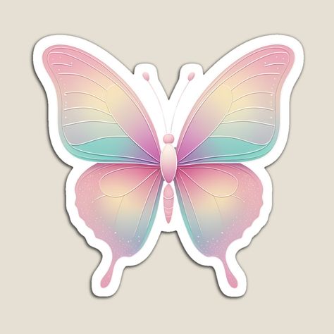 Get my art printed on awesome products. Support me at Redbubble #RBandME: https://www.redbubble.com/i/magnet/Cute-Kawaii-Butterfly-by-theartcreatore/158490525.TBCTK?asc=u Printable Butterflies, Kawaii Butterfly, Butterfly Pastel, Pastel Stickers, Tiny Stickers, Pastel Butterfly, Aesthetic Butterfly, Butterfly Magnet, Pastel Butterflies