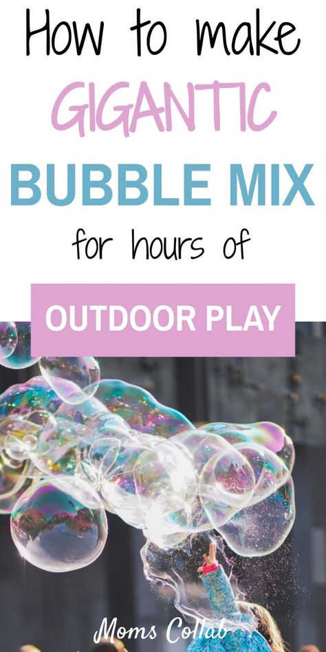 Hula Hoop Bubbles, Bubble Solution Recipe Glycerin, Large Bubbles Recipe, Touchable Bubbles Recipe, Diy Bubble Solution, Bubble Games For Kids, Bubble Solution Recipe, Giant Bubble Recipe, Huge Bubbles