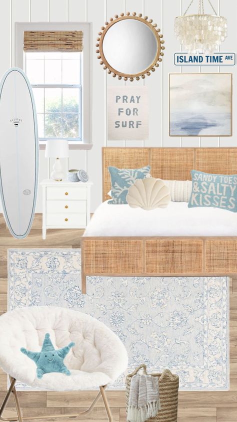 Decorating Beach House, Coastal Rooms, Room Decor Coastal, Costal Bedroom, Surf Room Decor, Coastal Room Decor, Beachy Room Decor, Beach Room Decor, Ideas Habitaciones