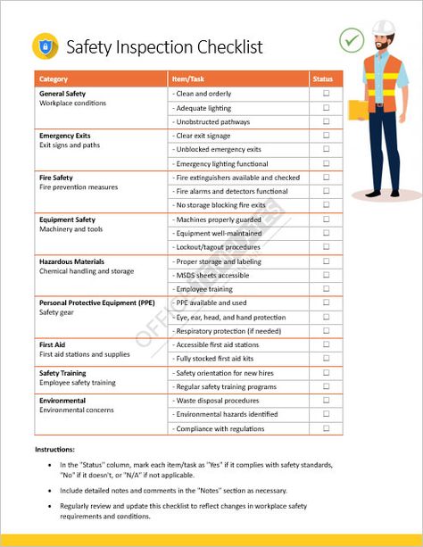 🛠️ Ensure Workplace Safety with Our Equipment Inspection Checklist Template in MS Word! 🏢 Security Manager, Civil Works, Workplace Safety Tips, Safety Topics, Health And Safety Poster, Safety Audit, Safety Officer, Employee Safety, Good Leadership Skills