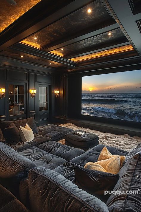 Small Theater Room: Creating Big Experiences in Compact Spaces - Puqqu Small Theater Room, Small Home Theater, Theatre Room Ideas, Basement Movie Room, Home Theater Room Design, Theater Rooms, Tiered Seating, Theater Room Design, Modern Basement