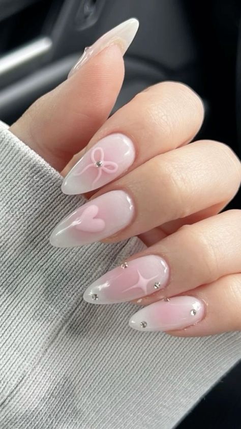 In this blog articlewe're going to show you the most trendy 65 almond gel nails that you'll love. Almond Gel Nails, Kutek Disney, Unghie Sfumate, Smink Inspiration, Purple Nail, Girly Acrylic Nails, Her Nails, Short Square Acrylic Nails, Pretty Gel Nails