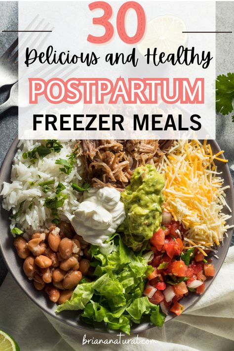 This is the ultimate list of postpartum freezer meals that are both delicious and healthy and packed with all of the nutrients you need for healing from childbirth. They are super easy to make for meal prep. Weeknight Freezer Meals, Maternity Food Prep, Make Ahead Freezer Meals Postpartum, Good Postpartum Freezer Meals, Meal Plan Postpartum, Meal Prep For Birth, Meal Prep For Freezing, Post Partum Freezer Casserole, Freezer Beef Recipes