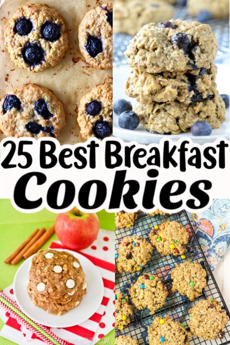 Do you like cookies for breakfast? Check out the 25 Best Breakfast Cookie Recipes found on the internet here. These recipes are all nutritious and delicious! Persimmon Cookies, Pumpkin Breakfast Cookies, Banana Cookie Recipe, Oat Cookie Recipe, Cookies For Breakfast, Breakfast Cookie, Cookie Cups Recipe, Banana Chocolate Chip Cookies, Oatmeal Breakfast Cookies