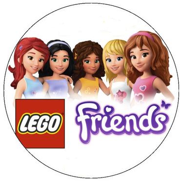 . Lego Friends Cake Topper, Lego Friends Cake, Friends Cake Topper, Wafer Cake, Lego Friends Birthday, Lego Friends Party, Tiffany Birthday, Kids Valentine Boxes, Lego Themed Party