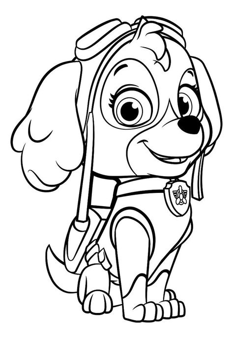 Paw Patrol Games, Sky Paw Patrol, Everest Paw Patrol, Baby Coloring Pages, Skye Paw, Paw Patrol Characters, Paw Patrol Coloring, Paw Patrol Coloring Pages, Marshall Paw Patrol