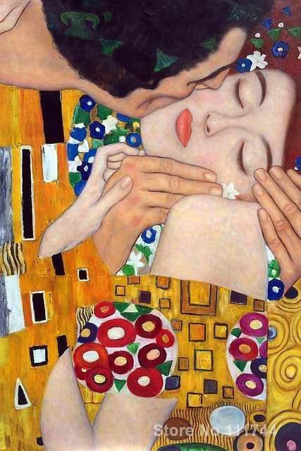 Gustav Klimt Paintings, Art Klimt, Gustav Klimt Art, Klimt Paintings, Klimt Art, Woman In Gold, Paintings Canvas, Arte Van Gogh, The Kiss