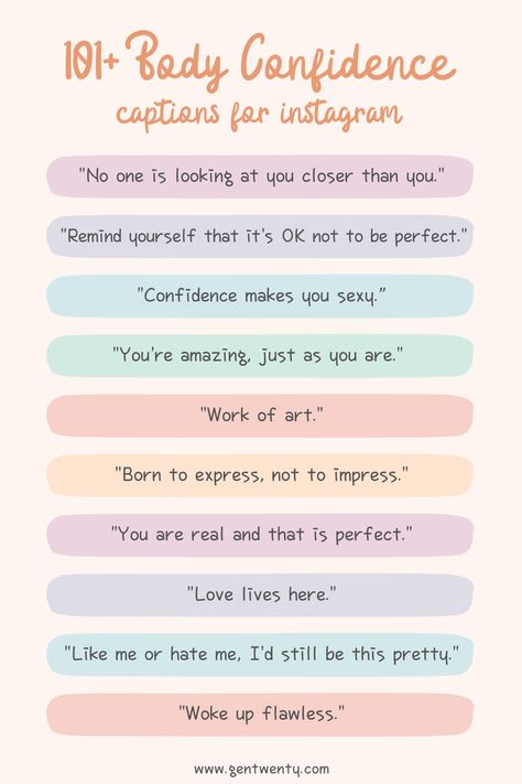 Social media is a great tool for you to utilize both to show yourself some self love, but also to encourage others to love their bodies, too. Which captions will you be using? Captions For Body Confidence, Self Loving Captions, Love My Self Captions, Caption For Self Love For Instagram, Self Love Caption, Self Love Captions For Instagram, Self Love Captions, Unique Captions, Instagram Post Captions