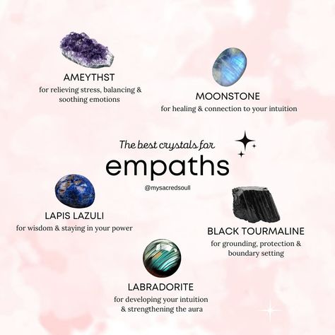 are you an empath?⚡️ as an empath myself it’s been SO important for my journey to make sure i have supportive energy around to protect my superpower & i am able to protect myself from others energy 🧿 swipe to see some crystals for all my fellow empaths on their journeys ✨ www.mysacredsoul.co.uk #empaths #crystalsforempaths #empathlife #empathproblems #crystalshop #crystalshopuk #ukcrystalshop #protectyourenergy #protectioncrystals #highlysensitiveperson #crystalsforbeginners #protection #... Herbs For Empaths, Best Crystals For Empaths, Crystals For Empath Protection, Empath Protection Jewelry, How To Protect Yourself As An Empath, Psychic Protection Crystals, Protection For Empaths, Empath Energy Protection, Crystals To Protect From Negative Energy