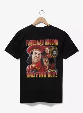 Shrek Lord Farquaad Retro Multi Portrait T-Shirt - BoxLunch Exclusive, Cute T-shirts For Women, Weird Graphic Tees, Weird T-shirts, Silly T Shirts, Funny Cricut Shirts, Shrek Lord Farquaad, Weird T Shirts, Pajamas Png, Goofy Shirts