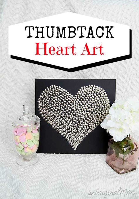 Thumbtack Art, Push Pin Art, Thumb Tack, Group Crafts, Pin Art, Excel Spreadsheets, Valentine Day Crafts, Dollar Store Crafts, Crafty Diy