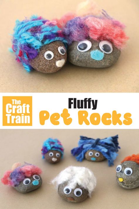 Summer Camp Art, Camping Crafts For Kids, Yarn Crafts For Kids, Yarn Scraps, Pet Rock, Summer Camp Activities, Summer Camp Crafts, Fluffy Yarn, Summer Crafts For Kids