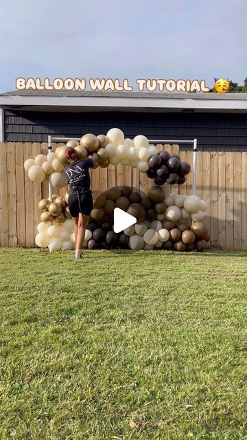 Danielle A. | Creative Designer on Instagram: "• 🎈 BALLOON 🎈 WALL 🎈 TIPS 🎈 BELOW ⬇️ 

Dose of DNA 8x8 Balloon Wall: 
1. Assemble 5-6 garlands to desired length making sure to follow same formula so they are almost exactly same length. 
2. Attach them to a sturdy pipe & drape stand by using 260Q balloons.
3. Close gaps using 260Q balloons by tying them closer together. 
4. Accent your wall to your liking; with 5in, 18in & 24in or signage.
5. Add some @megashine_novedadespeyma ✨ to add an extra pop to your design! 🤩

If you try this let me know how it works for you 🥳🎈 This was inspired by @jpdevents class videos of her balloon walls I love hr technique! 🤩 

#THEBALLOONBAE #doseofdna #balloonwalls #balloonwalldecor #balloonwallbackdrop #balloonwalltutorial #balloonwallsetup #balloonwa Full Balloon Backdrop, Gate Balloon Decoration, How To Make Balloon Backdrop, How To Hang Balloons On Wall, How To Make A Balloon Wall, Balloon Wall Diy, Balloon Backdrop Wedding, How To Make A Balloon Arch, Diy Balloon Wall