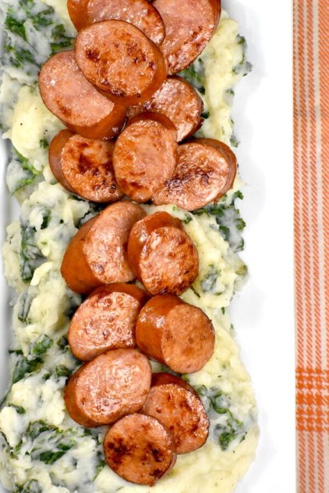 Stamppot (Dutch National Dish) - GypsyPlate Kielbasa Sausage Recipes, Cozy Winter Dinner, Winter Dinner Ideas, Dutch Cuisine, National Dish, Mashed Potato Recipes, Dutch Recipes, Winter Dinner, Smoked Pork