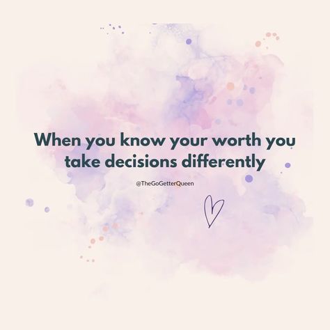 When you know your worth you take decisions differently. . . . .#TheGoGetterQueen #QuoteofTheDay When You Know You Know Quotes, Know Your Worth Quotes, Know Your Worth, Worth Quotes, Quotes On Instagram, Life Lesson, Knowing Your Worth, Go Getter, Girl Talk