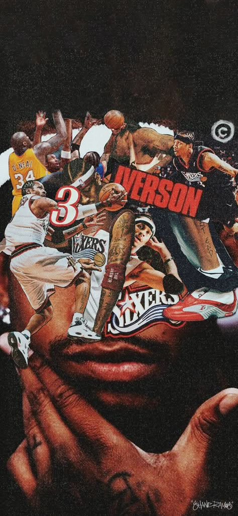 Allen Iverson Wallpapers, Nba Artwork, Anime Rapper, Poster Sport, Nba Basketball Art, Art Alevel, Cool Nike Wallpapers, Basketball Photography, Pix Art