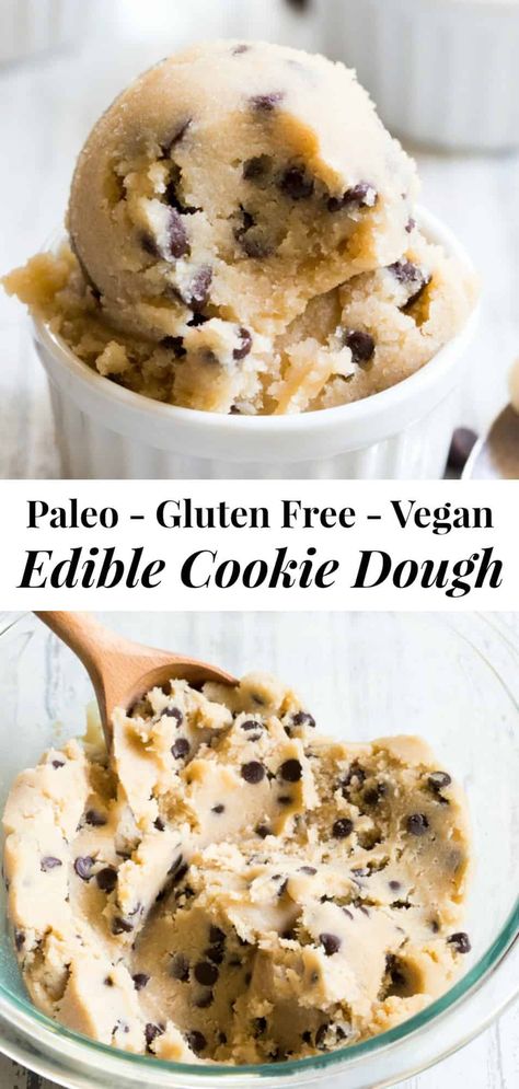 Paleo Cookie Dough, Paleo Cookie, Gluten Free Cookie Dough, Edible Cookie Dough Recipe, Cookie Dough Recipe, Vegan Cookie Dough, Best Edibles, Cookie Dough Recipes, Edible Cookies