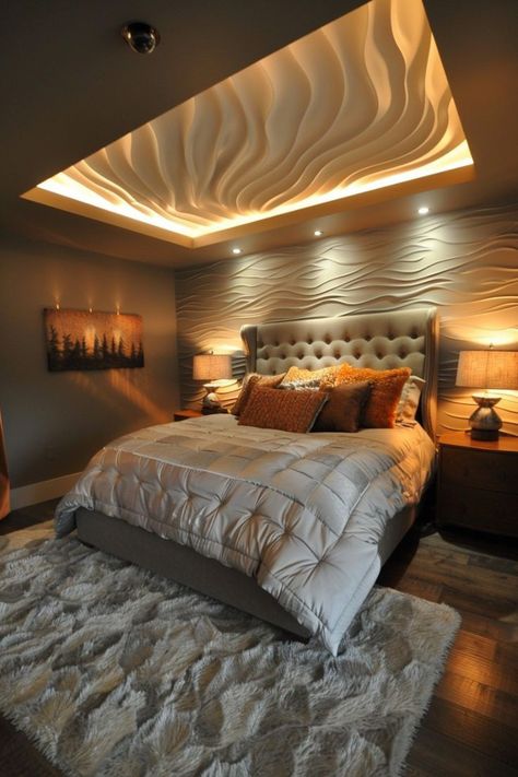 Fall Ceiling Designs, Bedroom False Ceiling Designs, Bedroom False Ceiling, False Ceiling Design Ideas, Beautiful Dorm Room, False Ceiling Designs, Fall Ceiling, Modern Bedroom Ideas, False Ceiling Bedroom