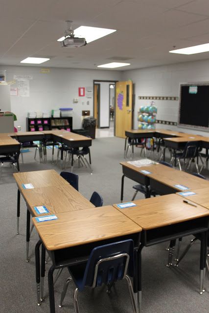 U-Shaped Desk Arrangement...this would be PERFECT in my room. There are a bunch of tips on how to use this arrangement for large group, small groups, reading groups, etc! Classroom Desk Arrangement, Desk Arrangement, Classroom Seating Arrangements, Desk Arrangements, Classroom Arrangement, Classroom Desk, Teaching Organization, Classroom Seating, Desk Layout