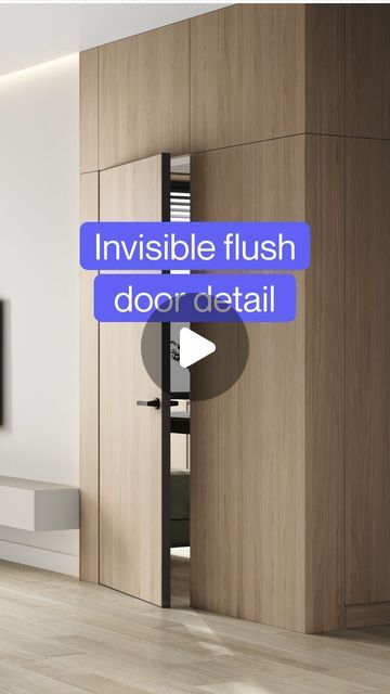 Designopolis on Instagram: "Save this for your next project📌  [flush doors, interior details, invisble doors]" Flush Door Detail, Tall Doors Interior, Flushed Door, Interior Door Design, House Main Door, Flush Door Design, Invisible Doors, Flush Door, House Main Door Design