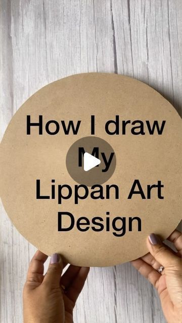 Lippan Art On Wall Tutorial, How To Draw Lippan Art Design, How To Draw Design For Lippan Art, Lippan Art With Mandala, Design For Lippan Art, Mirror Work On Cardboard, Mandala Craft Ideas, Lippan Art Design Drawing, How To Do Lippan Art