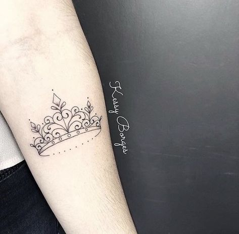 1994 Tattoo Ideas Women, Princess Crown Tattoo, 2 Inch Tattoo Ideas, Princess Crown Tattoos, Tiara Tattoo, Crown Tattoos For Women, Small Crown Tattoo, Crown Tattoos, Jeff Daniels