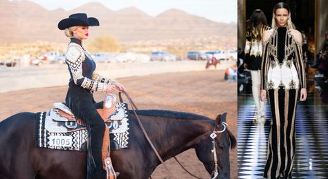 The most gorgeous Western Pleasure & Horsemanship styles of the year! Featuring Kina Tavary & Pass The Black Gold with a Balmain -esque look at this years Arizona Sun Circuit AQHA Show.  Article by Tiffany Golberg #TiffanyAnnePhoto #horsemanship #Western #show #Shirt #style #black #White #Classy #equine #Photography #Balmain Aqha Western Pleasure, Western Pleasure Jacket, Western Pleasure Outfit, Western Horsemanship, Horsemanship Shirt, Equine Fashion, Western Show Clothes, Western Pleasure Horses, Western Show Shirts