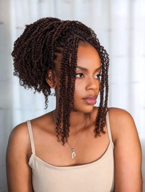 Colored Mini Twists, Crochet Weave Hairstyles, Fairy Hairstyle, Micro Braids Hairstyles, Twists Hairstyles, Micro Twists, Afro Twist, Hair Twist, Cute Box Braids Hairstyles