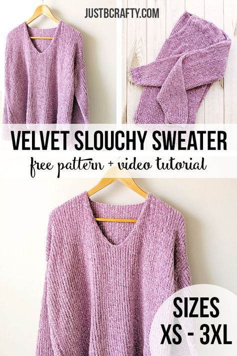 This post is Part 2 of a three part series on how to make the Velvet Slouchy V-Neck Knit Sweater. In Part 2 we cover how to make the sleeves. Stay tuned for Part 3 were we will walk through… More Pola Sweater, Sweater Free Pattern, Pull Mohair, Knitting Patterns Free Sweater, Vogue Knitting, Slouchy Sweater, Minecraft Pixel Art, Circular Knitting, The Velvet