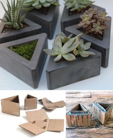 Cement Decor Diy, Concrete Art Ideas, Diy Cement Pots, Concrete Decoration, Cement Pots Diy, Cement Ideas, Concrete Home Decor, Diy Concrete Planters, Cement Garden