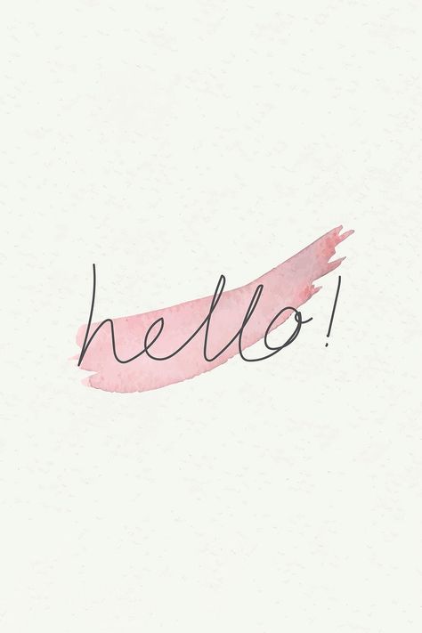 Hello typography with a pink brush stroke design resource vector  | premium image by rawpixel.com / nunny Hello Typography, Pink Brush, Vector Brush, Doodle Lettering, Brush Strokes, Design Resources, Premium Vector, Mockup, Vector Free