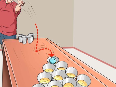 How+to+Play+Beer+Pong+--+via+wikiHow.com Birthday Drinking Games, Halloween Beer Pong, Beer Pong Rules, College Party Games, Diy Beer Pong, Diy Beer Pong Table, Teamwork Games, Beer Games, Beer Olympic